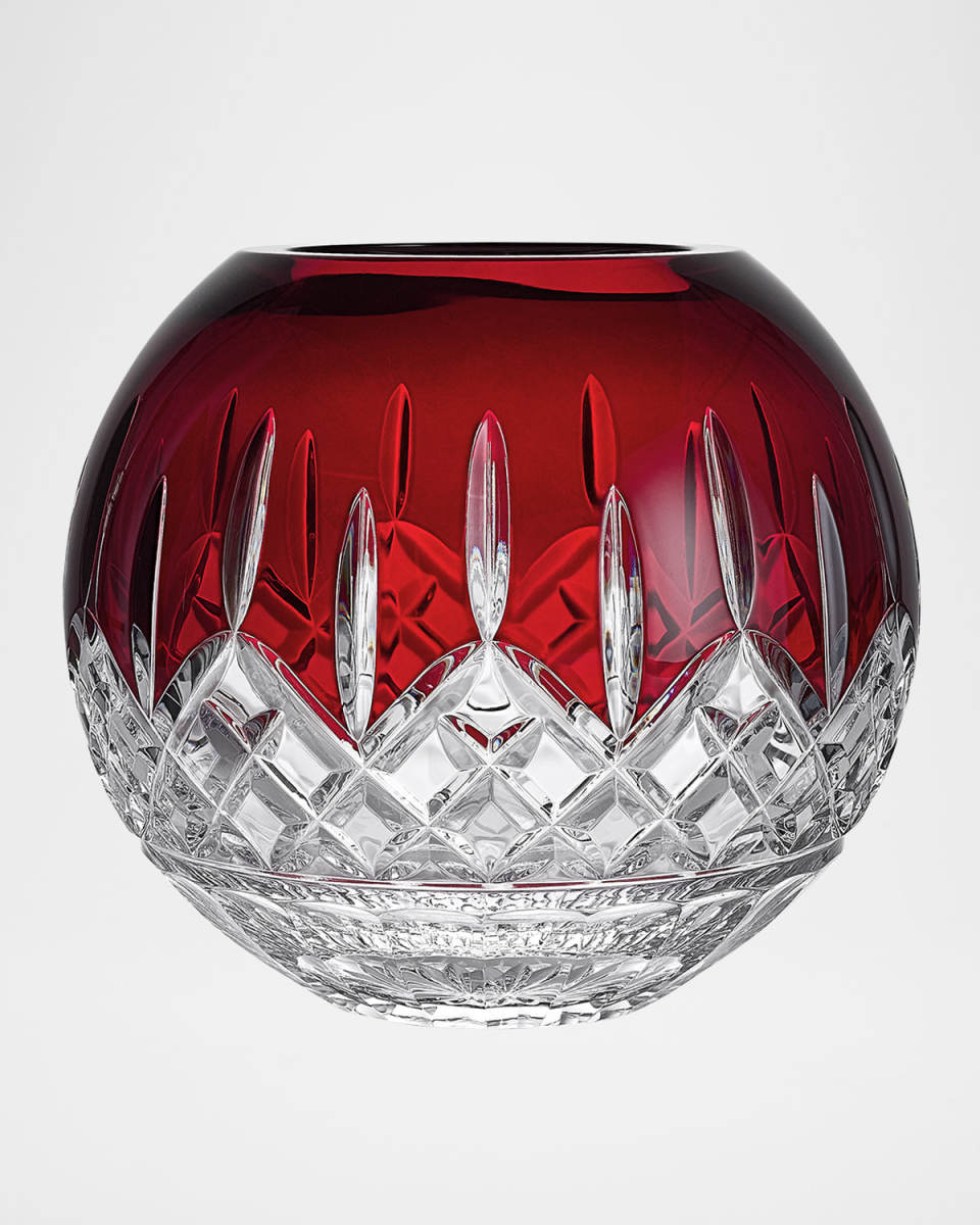 Lismore Red Rose Bowl, 8"